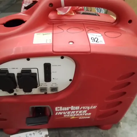 CLARKE POWER INVETER GENERATOR