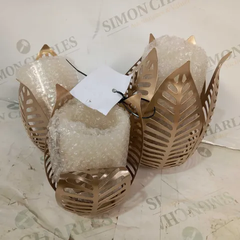 OUTLET ALISON CORK SET OF 3 CANDLE HOLDERS WITH LED CANDLES