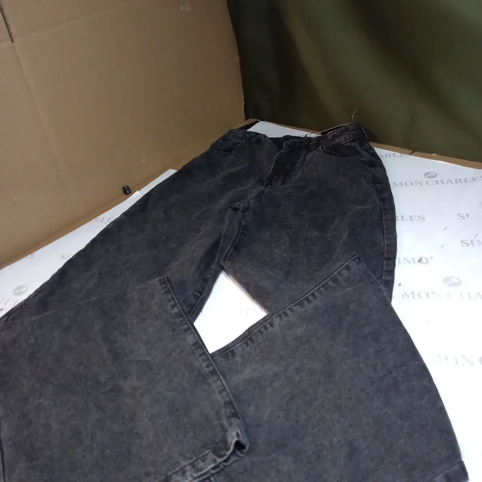 BLACK BOOHOO DENIM JEANS SIZE 10 
