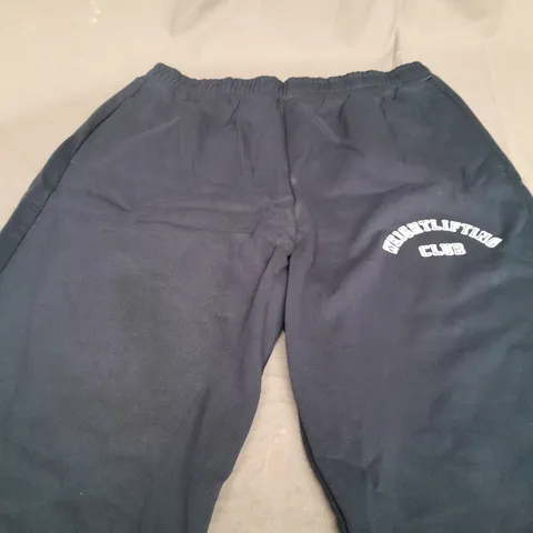 GYMSHARK NAVY WEIGHTLIFTING CLUB JOGGERS - LARGE
