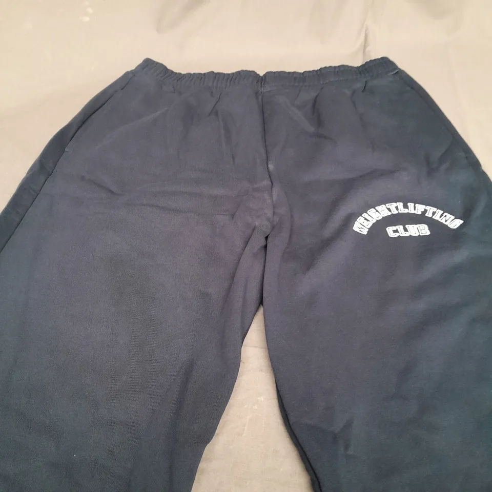 GYMSHARK NAVY WEIGHTLIFTING CLUB JOGGERS - LARGE