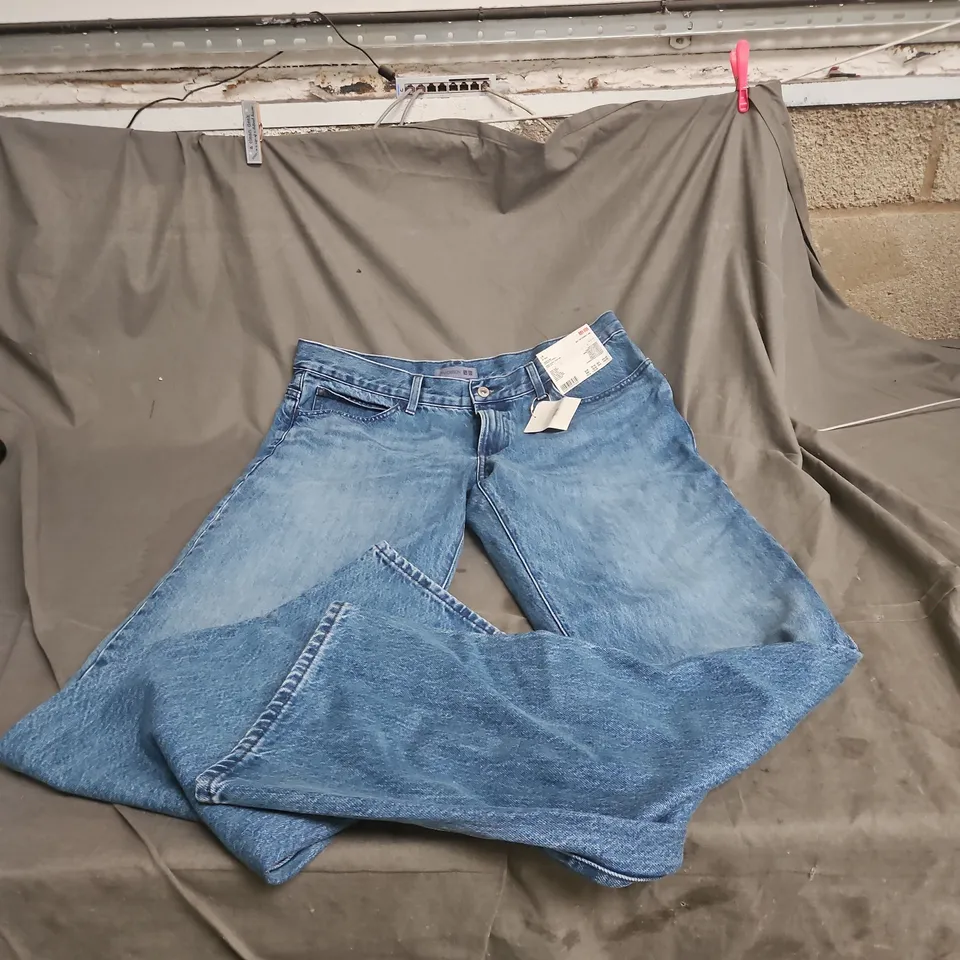 JW ANDERSON × UNIQLO WOMEN’S STRAIGHT JEANS LONG – 65 BLUE, UK 32X33