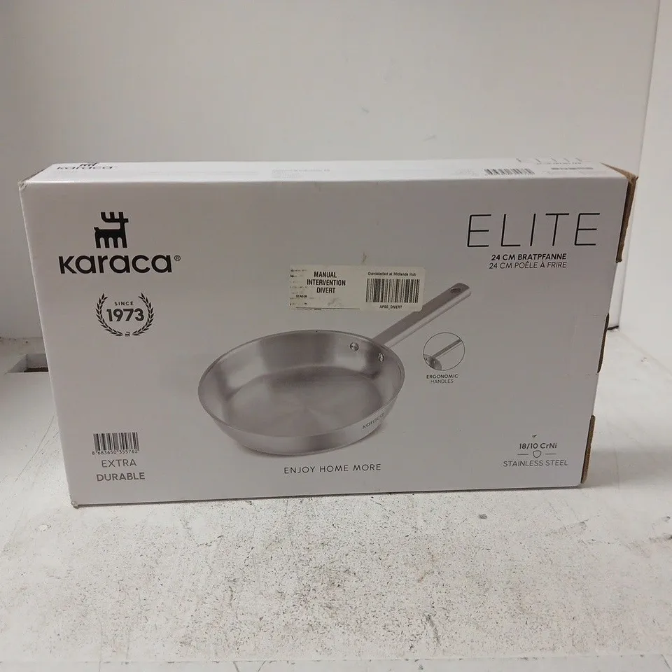 KARACA ELITE 24 CM STAINLESS STEEL FRYING PAN – BOXED