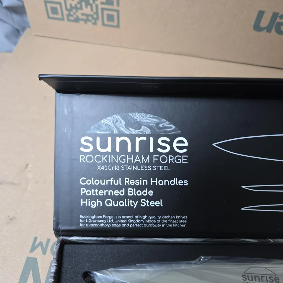 SUNRISE ROCKINGHAM FORGE KNIFE SET – 2 PIECE, X40CR13 STAINLESS STEEL, RESIN HANDLES