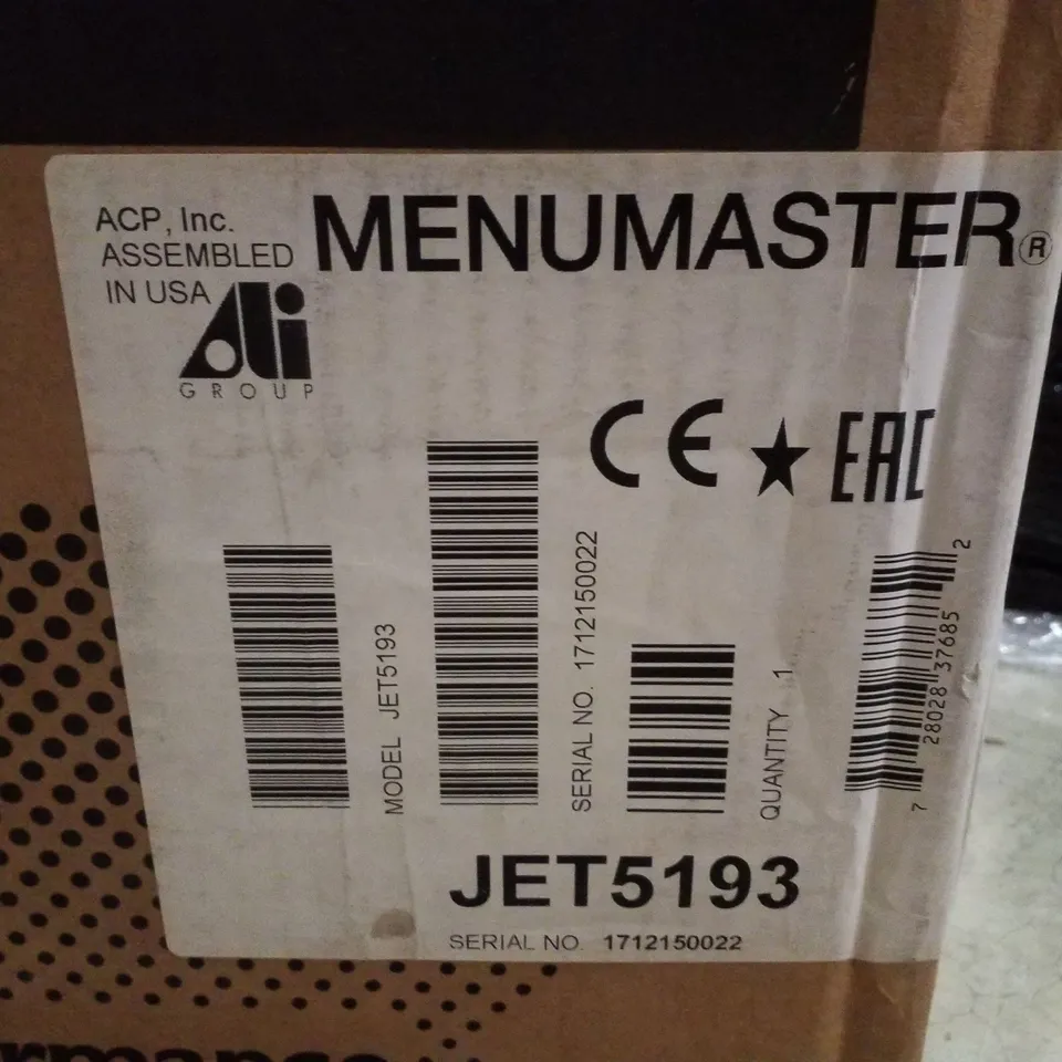 BRAND NEW MENUMASTER JETWAVE JET5193 COMBINATION MICROWAVE OVEN