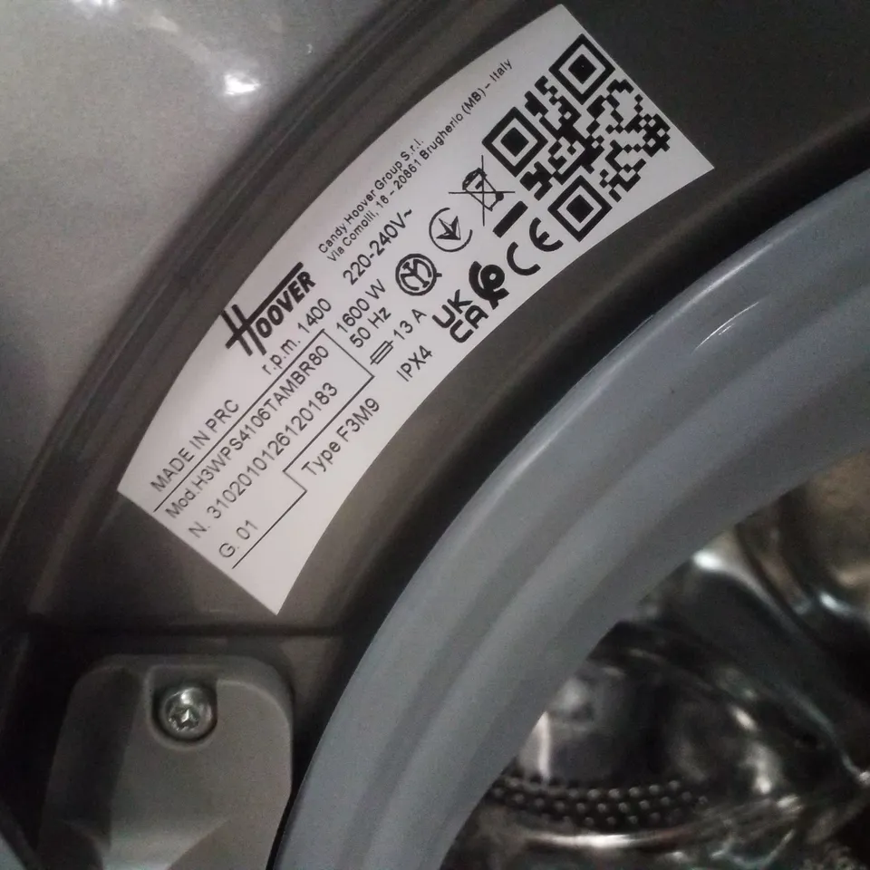 HOOVER H3WPS4106TAMBR80 10KG 1400 SPIN WASHING MACHINE - GRAPHITE