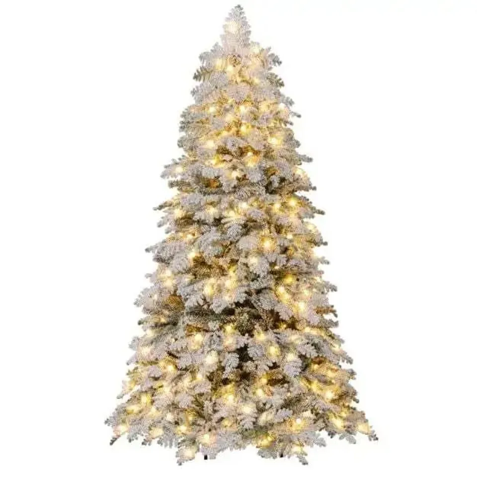 BOXED PRE-LIT ARTIFICIAL CHRISTMAS TREE WITH MIXED BRANCH TIPS- 180CM