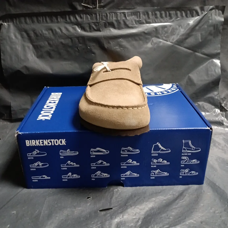 BIRKENSTOCK SUEDE SLIP-ON SHOES – TAUPE SIZE 8