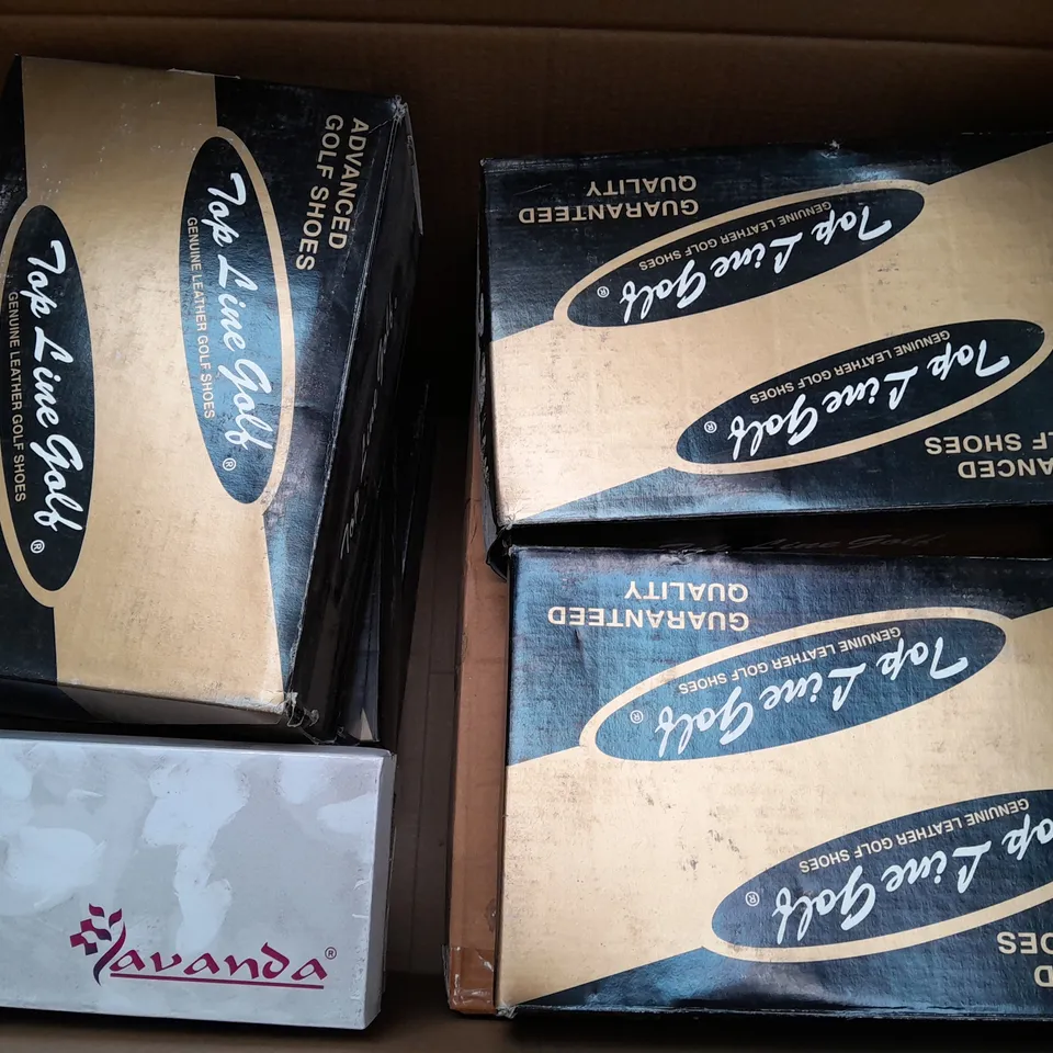 BOX OF APPROX 15 ASSORTED SHOES IN VARIOUS COLOURS & SIZES