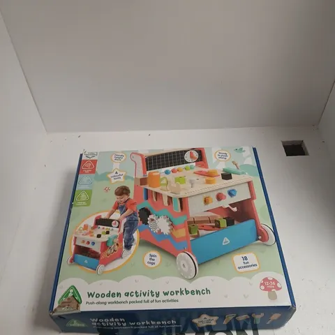 WOODEN ACTIVITY WORKBENCH PLAYSET – 12–36 MONTHS (BOXED)