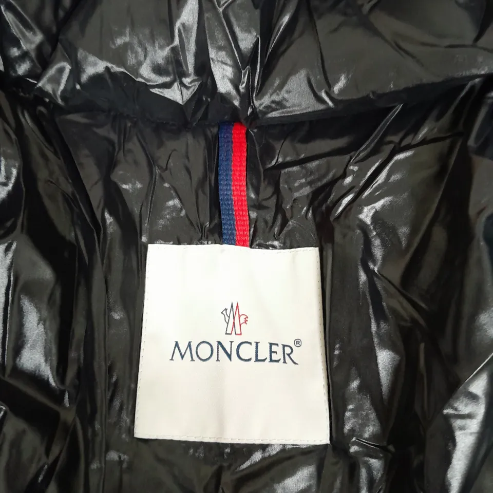 BAGGED BLACK MONCLER COAT SIZE 1 