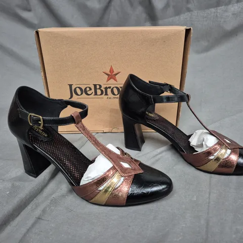 BOXED PAIR OF JOE BROWNS UK 8 STRAP HEEL 