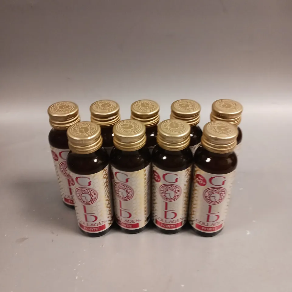 9 X SEALED BOTTLES OF GOLD COLLAGEN FORTE - 9 X 12ML 