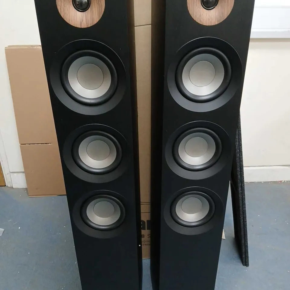 BOXED PAIR OF JAMO S 809 FLOORSTANDING HIGH PERFORMANCE SPEAKERS - BLACK