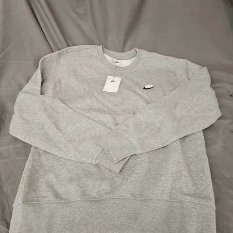 NIKE CREWNECK SWEATSHIRT – GREY, MEN’S, SIZE M