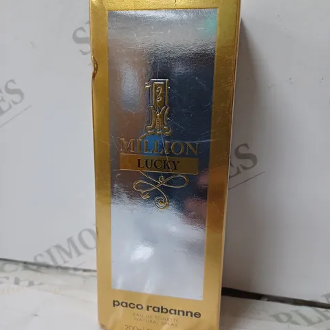 BOXED PACO RABANNE 1 MILLION EAU DE TOILETTE NATURAL SPRAY 200ML 