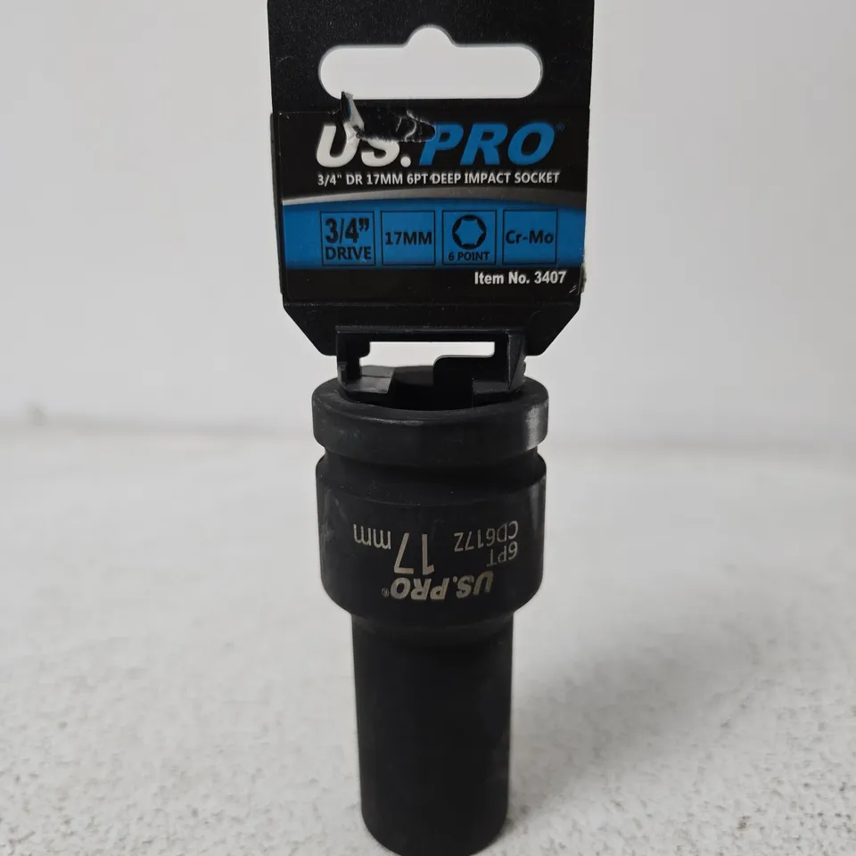 US.PRO 3/4" DR 17MM 6FT DEEP IMPACT SOCKET