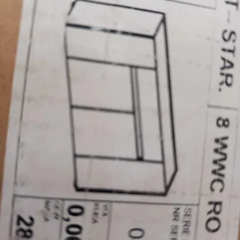 BRAND NEW BOXED T STAR WHITE AND WOTAN OAK 4 DOOR UNIT(2 BOXES)