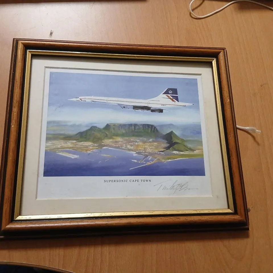 CONCORDE SUPERSONIC CAPE TOWN PRINT – FRAMED, LIMITED EDITION OF 4,950 SIGNED BY TIMOTHY O'BRIEN