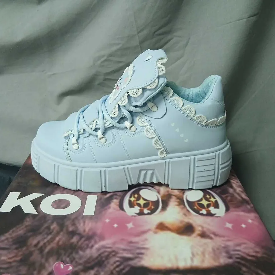 KOI BEAR BLUSHES CHUNKY GLITTER TRAINERS - LIGHT-BLUE, SIZE 39