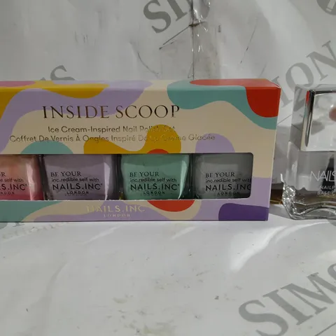 NAILS.INC INSIDE SCOOP ICE CREAM INSPIRED NAIL POLISH SET AND BASE COAT