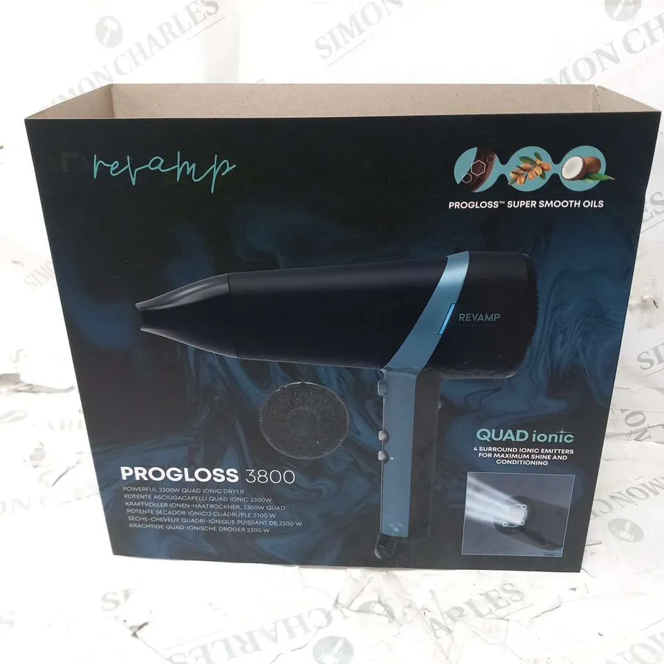 BOXED REVAMP PROGLOSS QUAD IONIC HAIR DRYER DR-3800