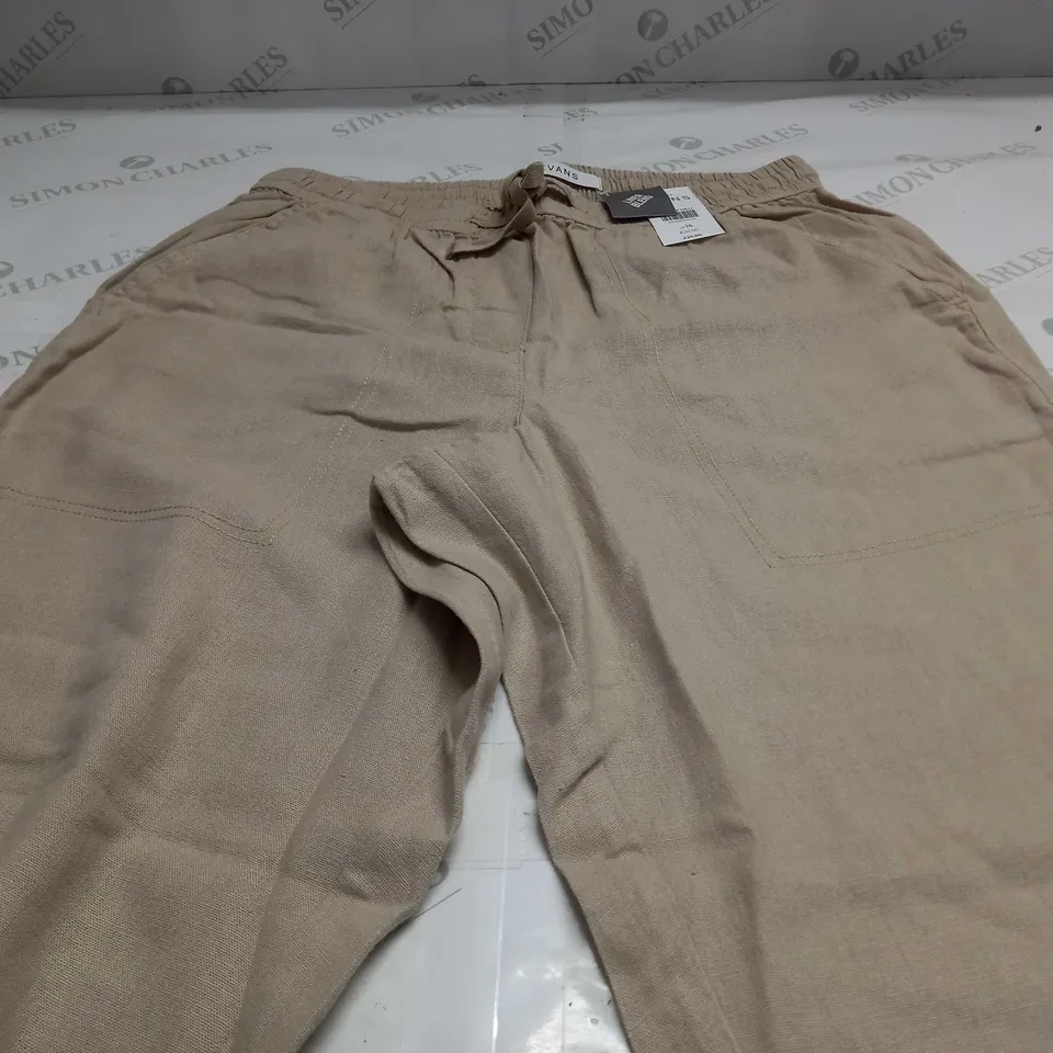 EVANS LINEN BLAND PANTS IN SAND COLOUR - UK 14