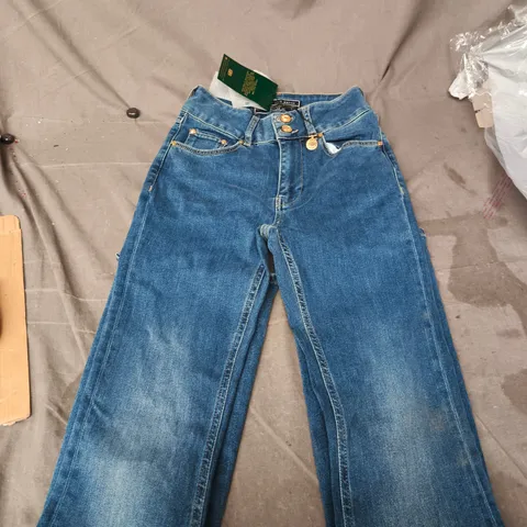 HOLLAND COOPER HIGH RISE FLARED JEANS – DENIM, UK 8 (8R)