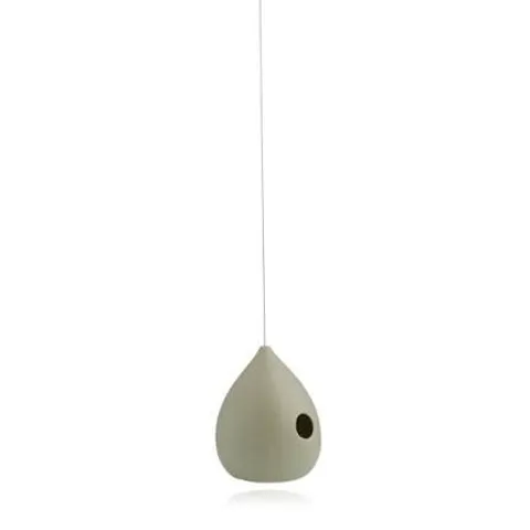 BOXED K BY KELLY HOPPEN SET OF TWO CERAMIC HANGING TEARDROP BIRD FEEDERS