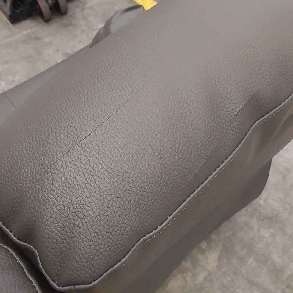 ROTHBURY LUXURY FAUX LEATHER HIGH BACK  3 SEATER MANUAL RECLINER SOFA - CHARCOAL  RRP £729