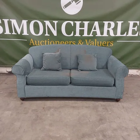 QUALITY DESIGNER 3 SEATER FABRIC UPHOLSTERED SOFA BED