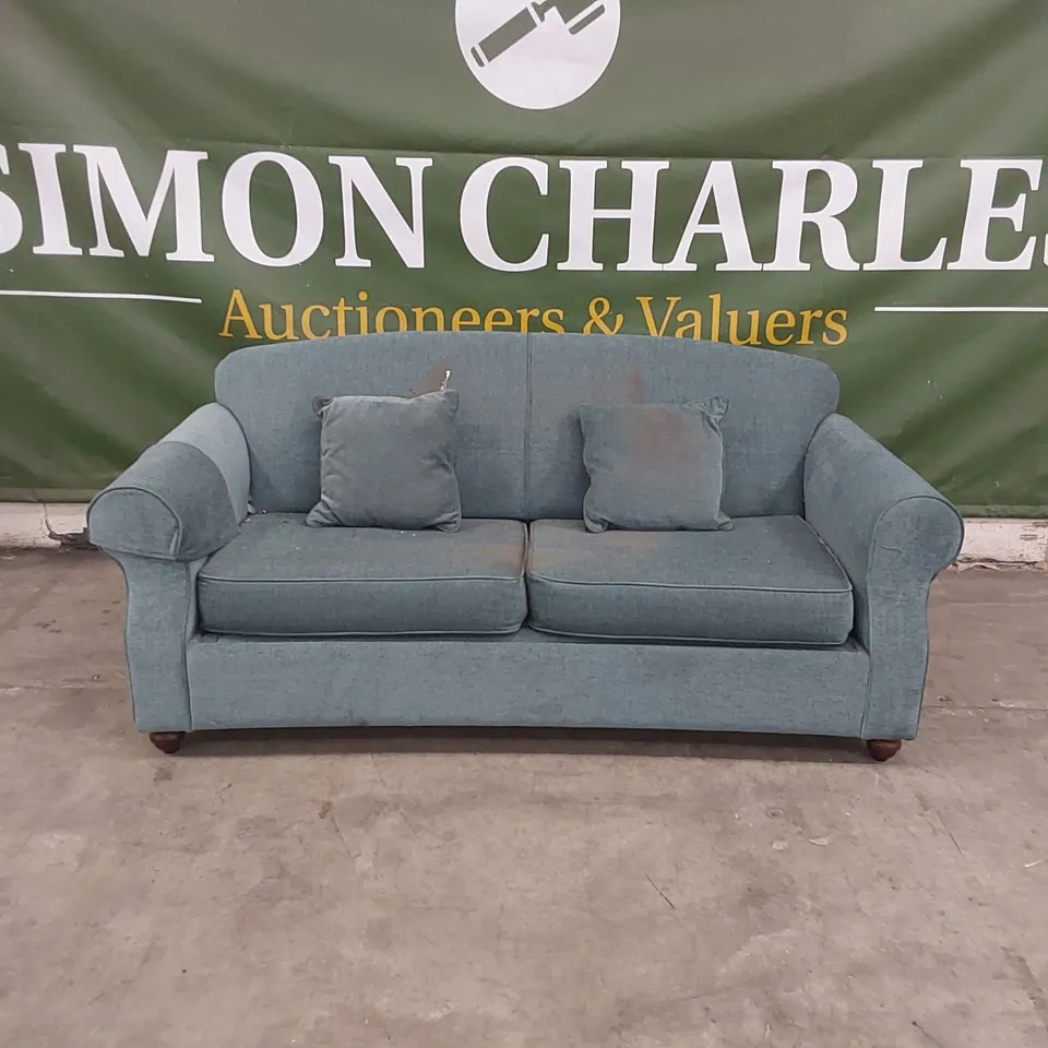 QUALITY DESIGNER 3 SEATER FABRIC UPHOLSTERED SOFA BED