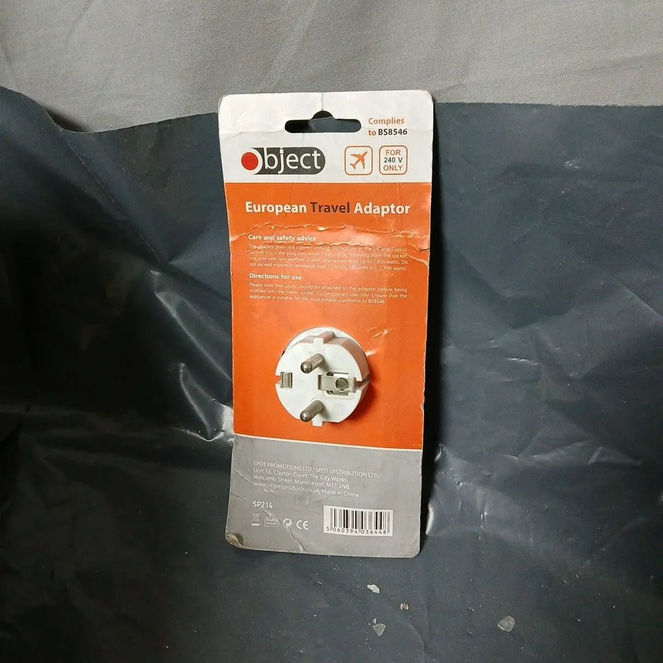 BOX OF APPROXIMATELY 20 X  OBJECT EUROPEAN TRAVEL ADAPTOR 