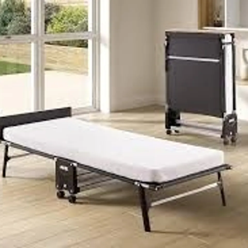 BOXED JAY-BE ROLLAWAY FOLDING BED WITH MEMORY MATTRESS - SINGLE