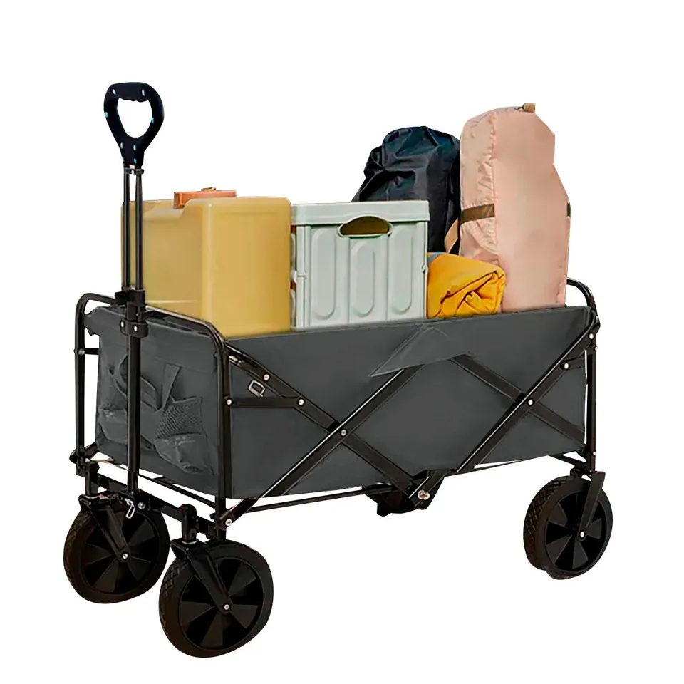BOXED NEO OUTDOOR FOLDABLE CART WITH HANDLE IN GREY 