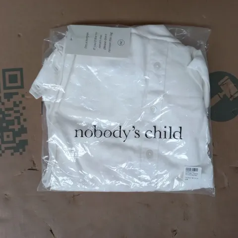 BAGGED NOBODY'S CHILD OVERSIZED LINEN SHIRT IN WHITE SIZE UK 10