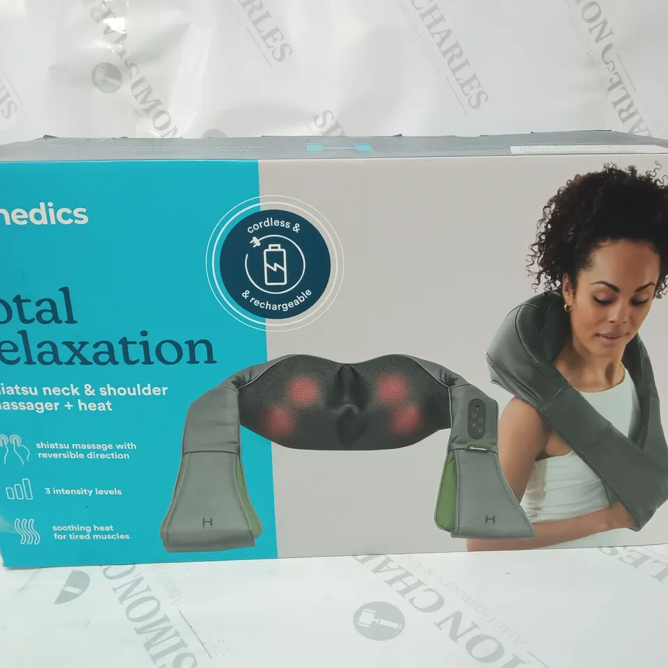 BOXED HOMEDICS TOTAL RELAXATION SHIATSU NECK & SHOULDER MASSAGER