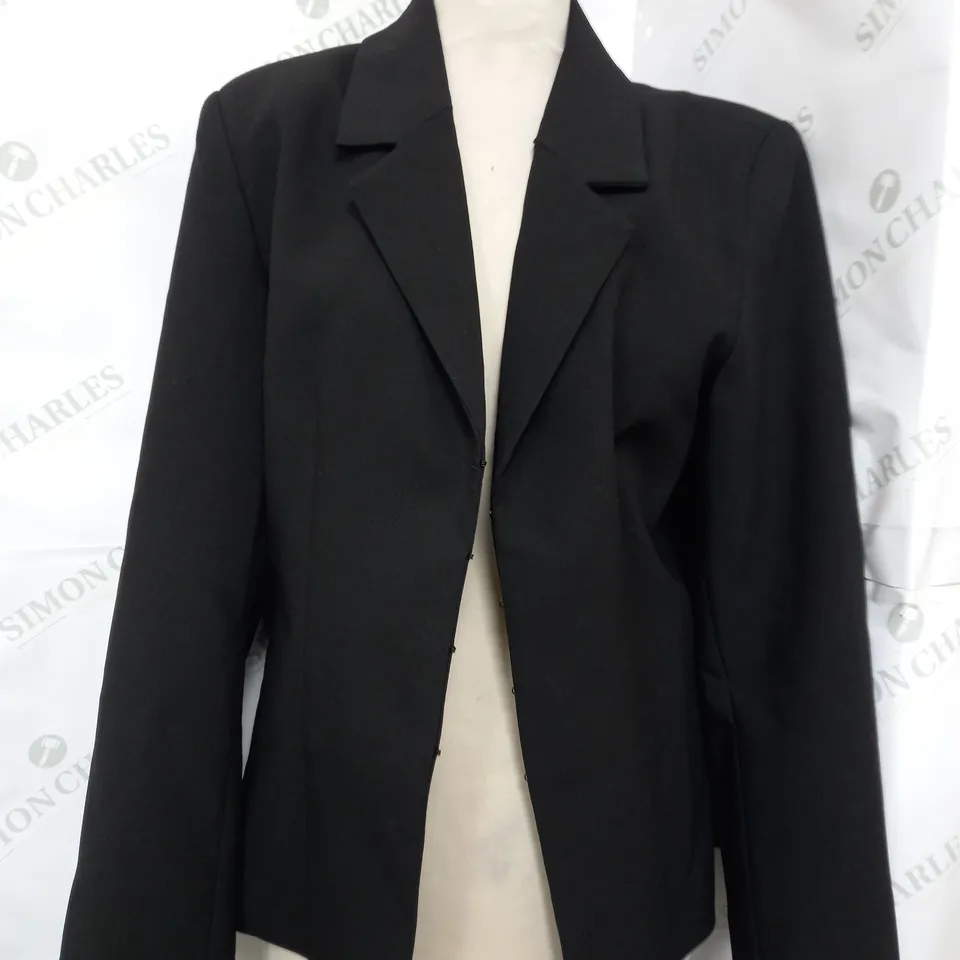 PULL & BEAR BLACK LABEL BLAZER IN BLACK - EU LARGE