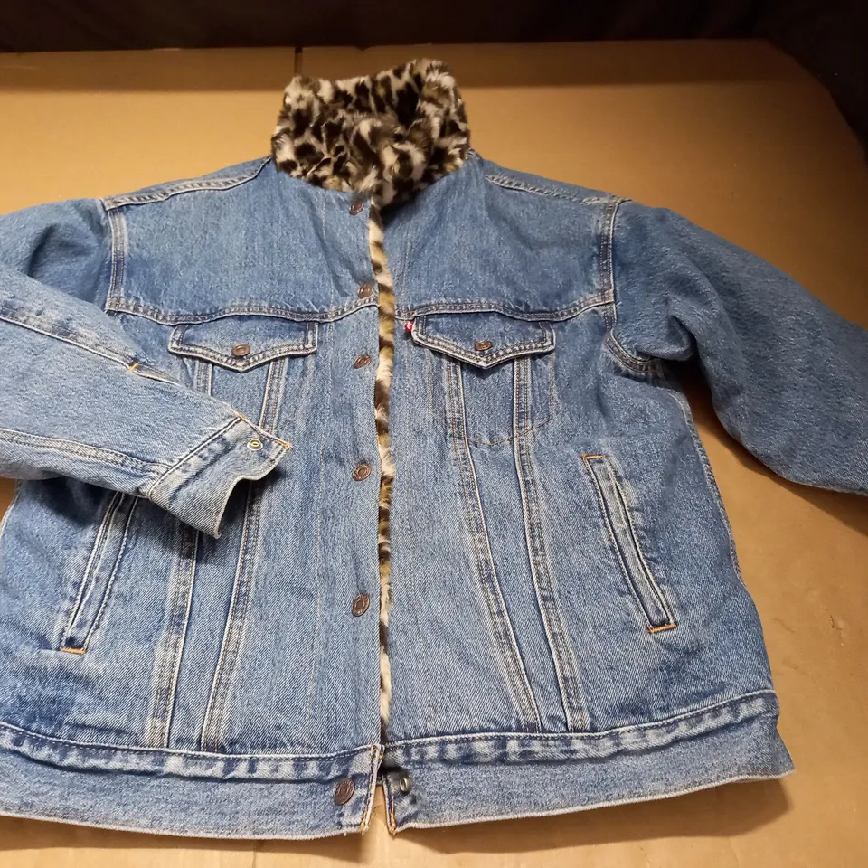 LEVIS DENIM FAUX FUR LINED JACKET - S/P