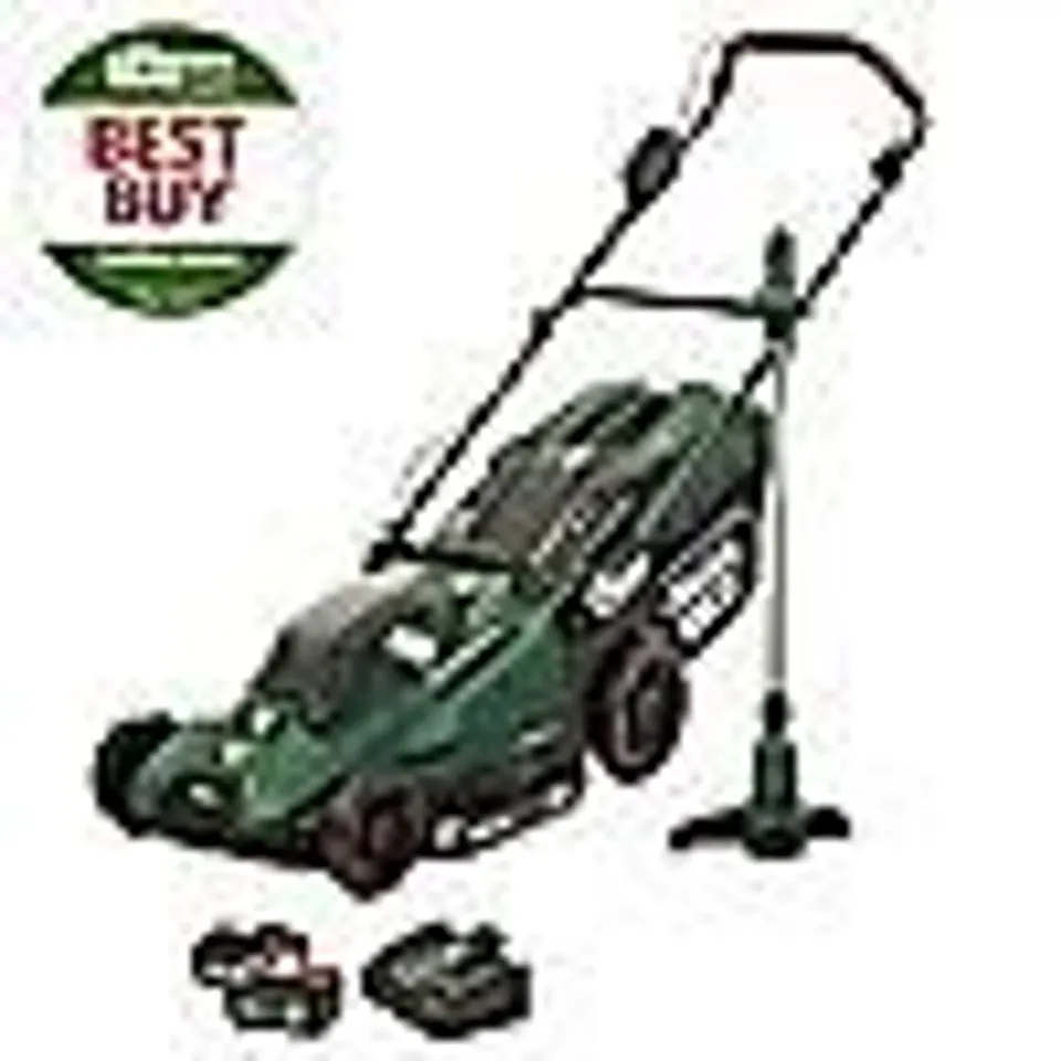 WEBB ECO 40X43CM LAWNMOWER AND LINE TRIMMER
