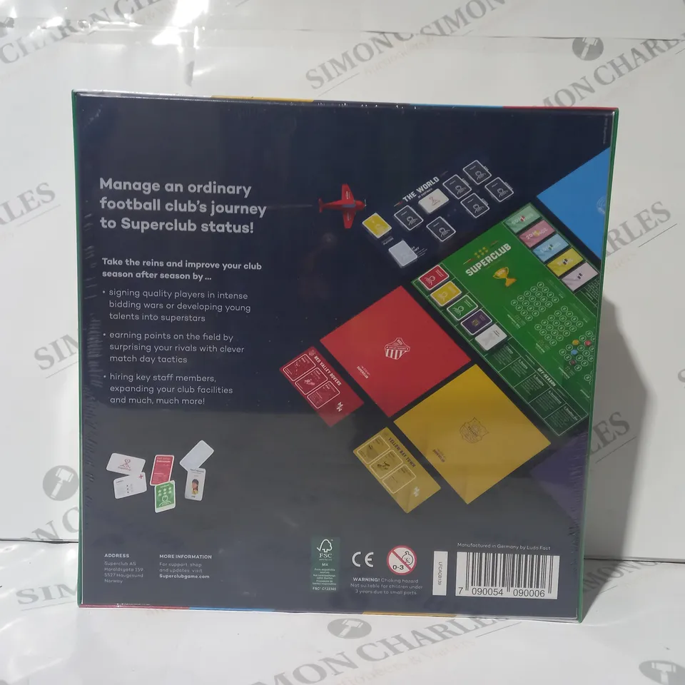 BOXED SUPERCLUB FOOTBALL MANAGER BOARD GAME