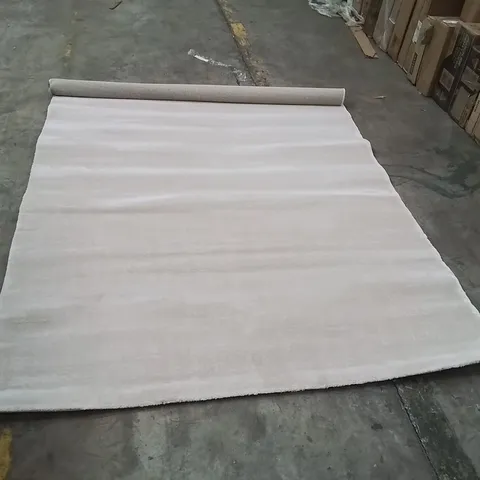 TIFFANY SMOOTH LOW PILESEMI PLAIN CREAM RUG APPROXIMATELY 230X160CM 