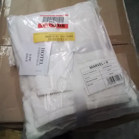 BAGGED 6PK HOTEL ESSENTIALS TOWEL BALE