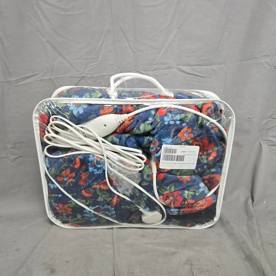 SARA BY SARA DAVIES SNUGGLY SHERPA HEATED THROW 