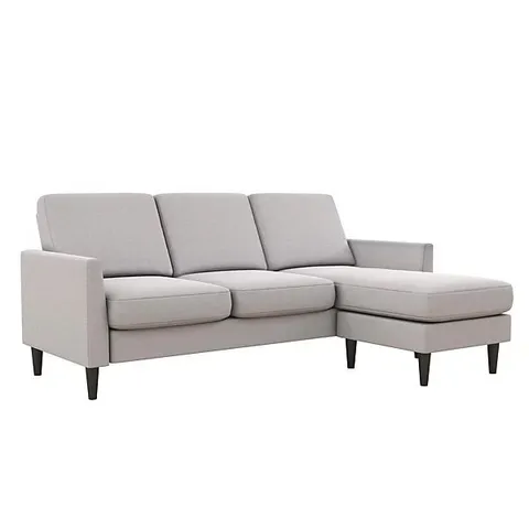 BOXED WINSTON REVERSIBLE SOFA SECTIONAL LIGHT GREY LINEN