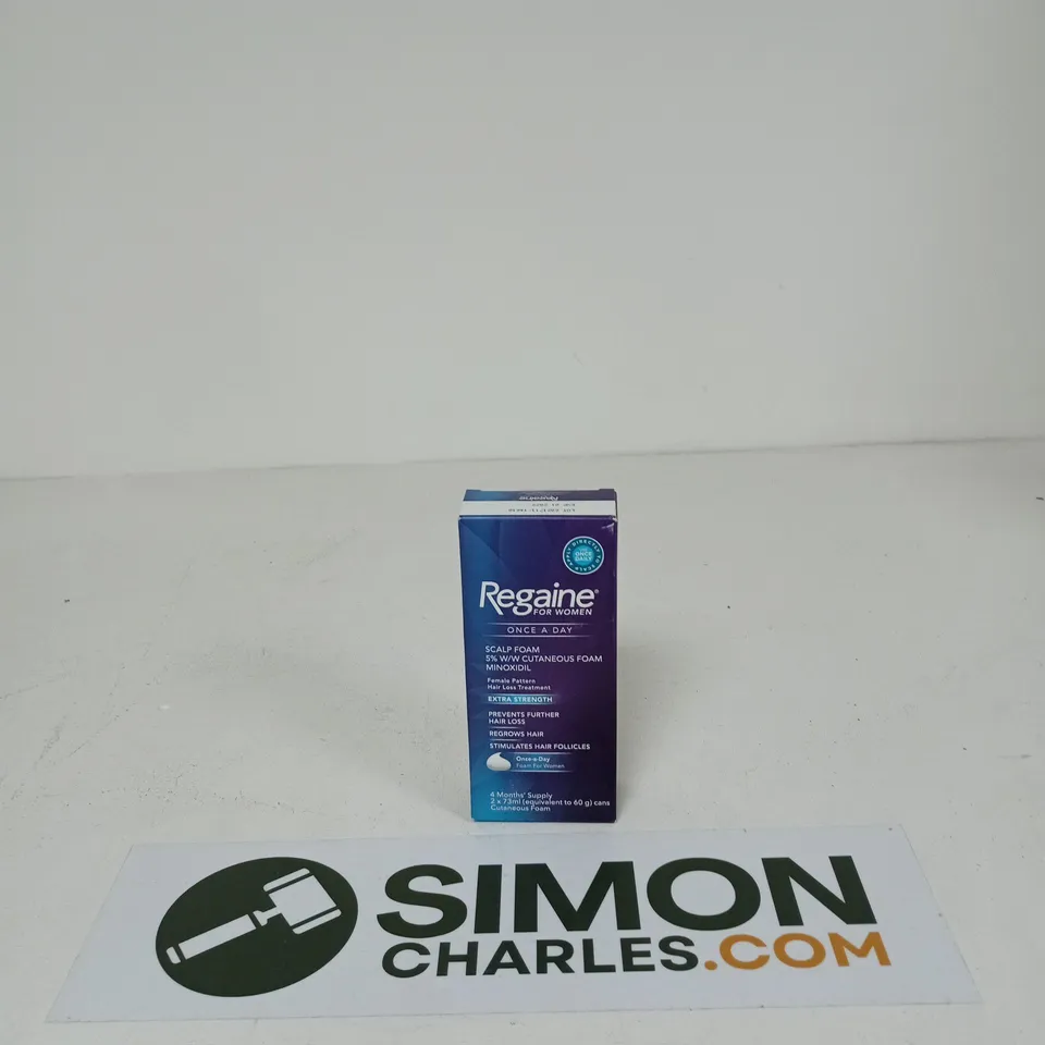 REGAINE FOR WOMEN SCALP FOAM MINOXIDIL 5% – ONCE A DAY, 4 MONTHS' SUPPLY (2 X 73ML CANS)