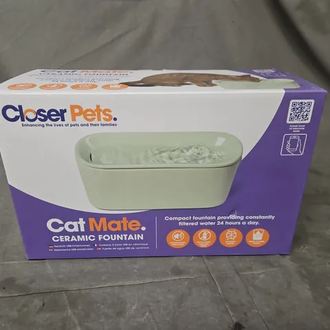 CLOSER PETS CAT MATE CERAMIC FOUNTAIN