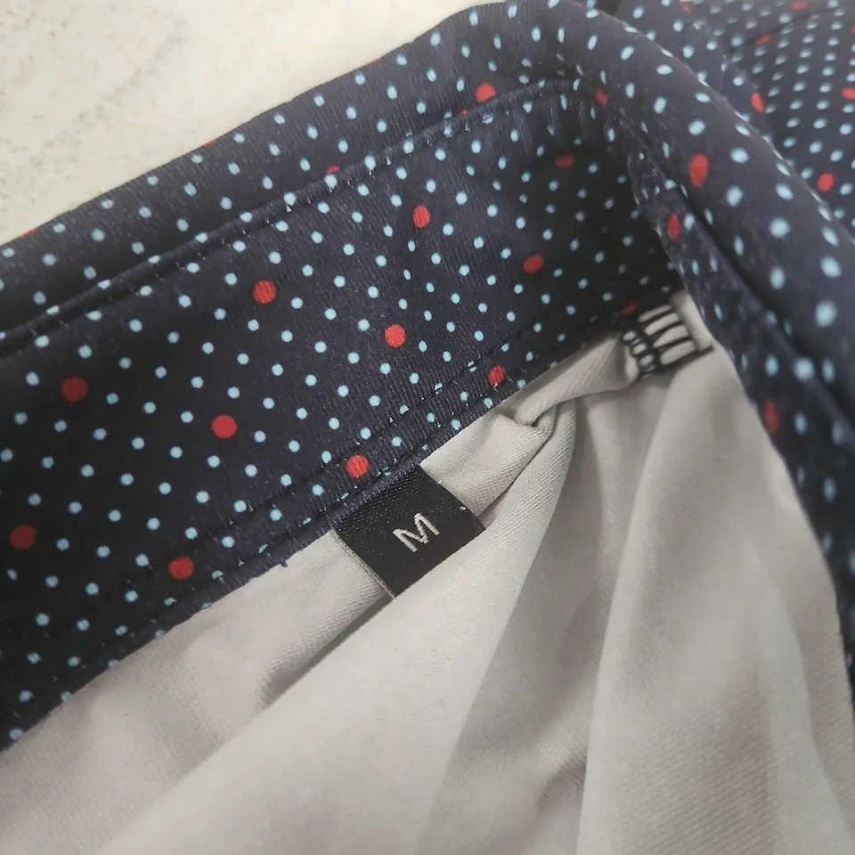 Navy Polka-Dot Polo Dress, Size M ( embroidered red logo )