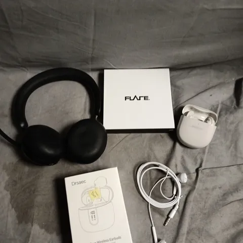 APPROXIAMTELY 15 ASSORTED WIRED & WIRELESS HEADPHONES 