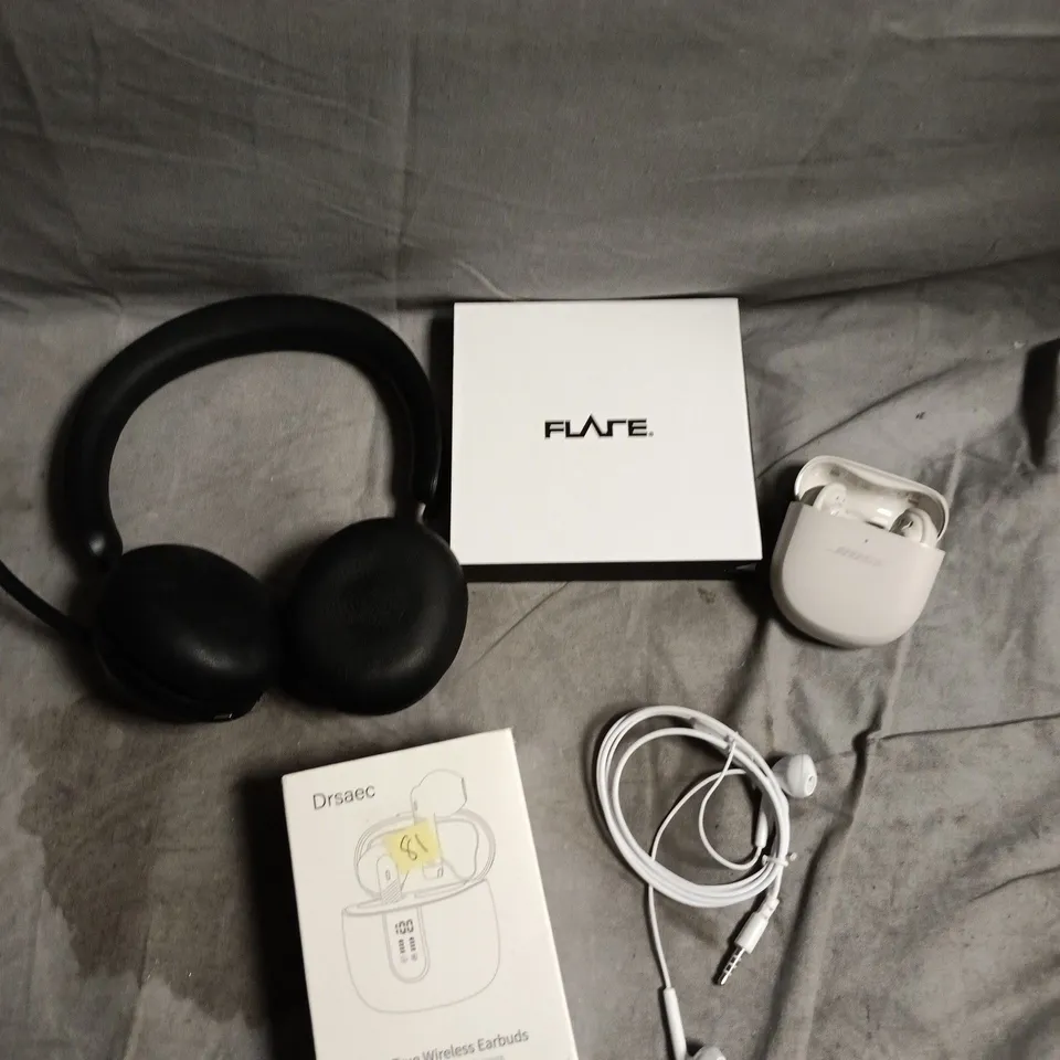APPROXIAMTELY 15 ASSORTED WIRED & WIRELESS HEADPHONES 